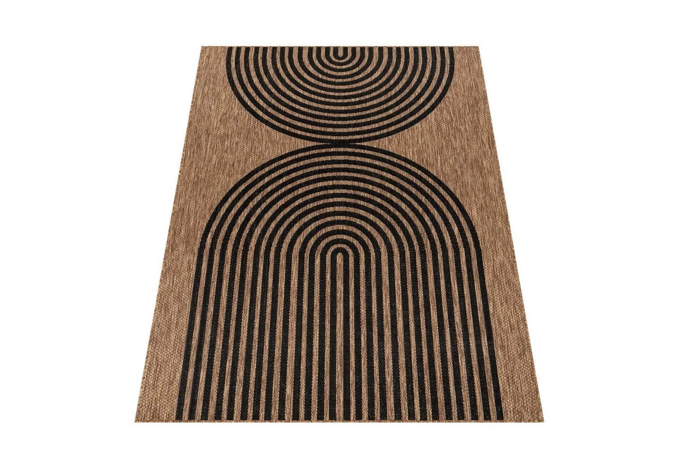 TaraCarpet Teppich Columbia Fashion Wave In & Outdoor Natur Schwarz - Bild 3