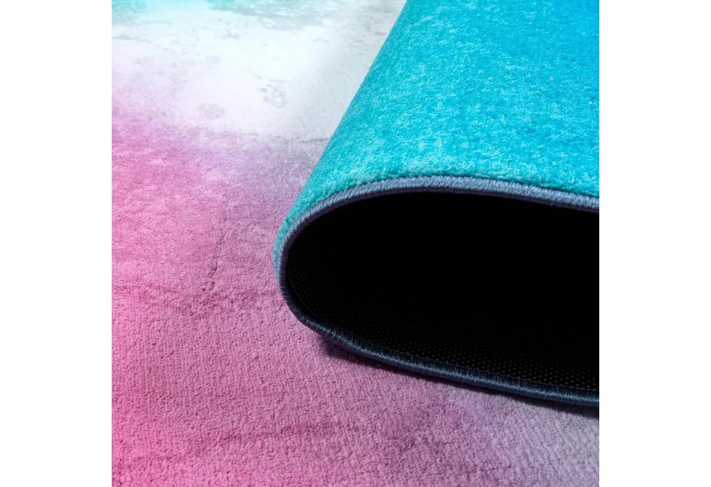 TaraCarpet Teppich Kurzflor Regenbogenfarbe Marmoriert Modern - Bild 5
