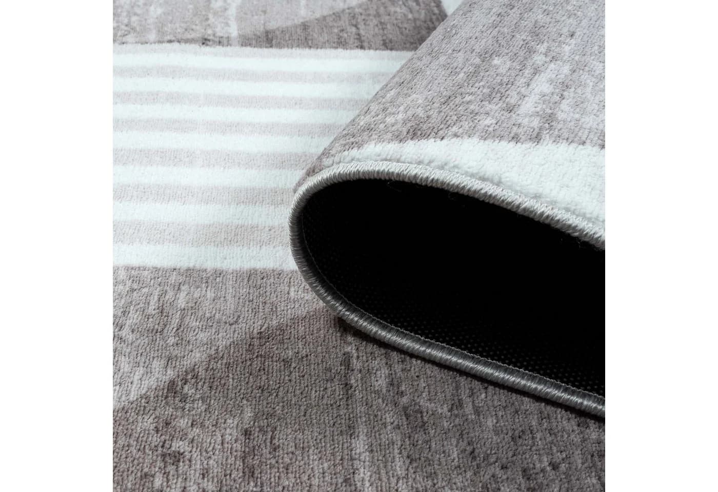 TaraCarpet Empire Teppich Kurzflor Retro Grau Beige Blau - Bild 5