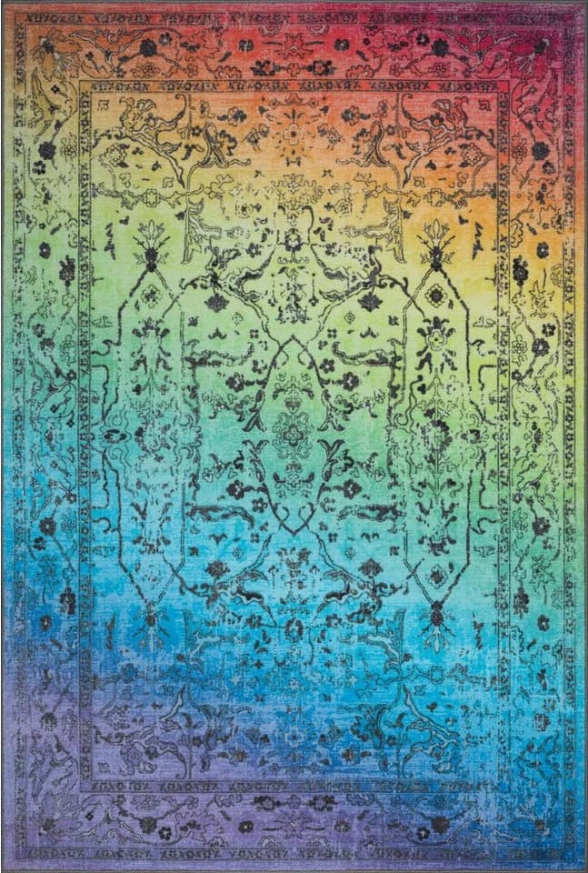 TaraCarpet Teppich Kurzflor Regenbogen Oriental Modern - Bild 2
