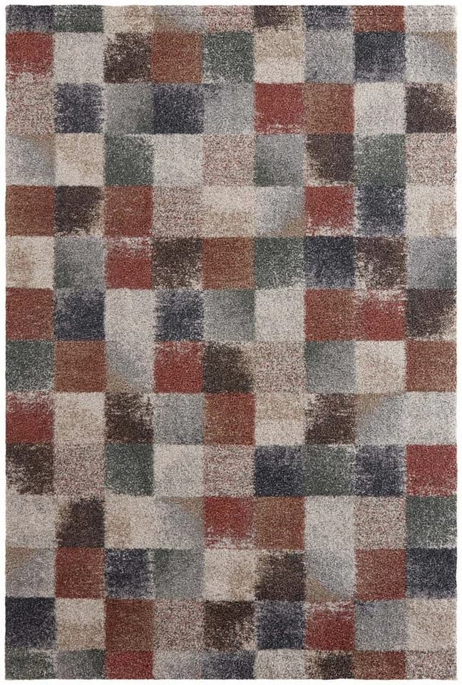 TaraCarpet Teppich Berber Karo Modern Braun Grün - Bild 2