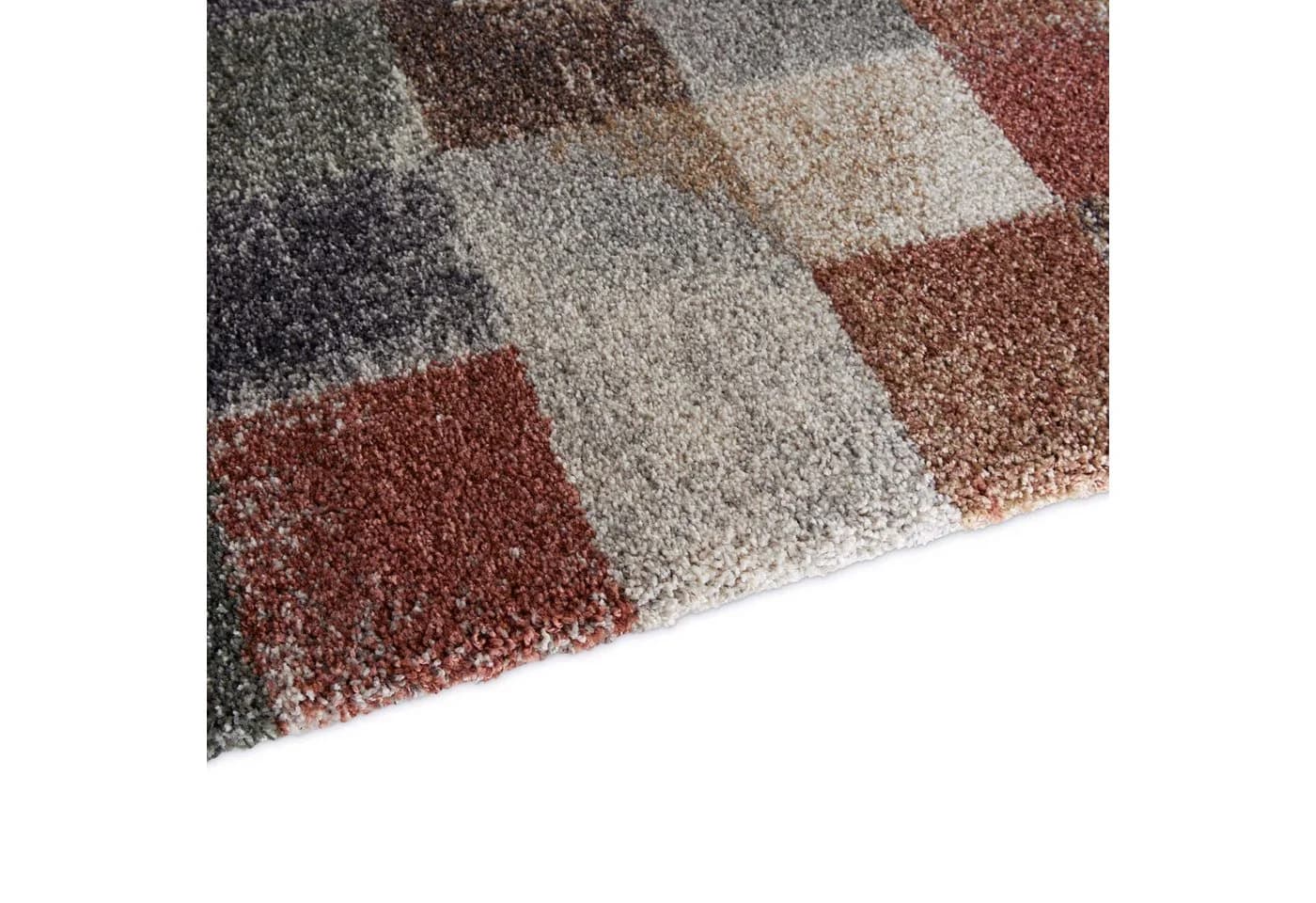 TaraCarpet Teppich Berber Karo Modern Braun Grün - Bild 3