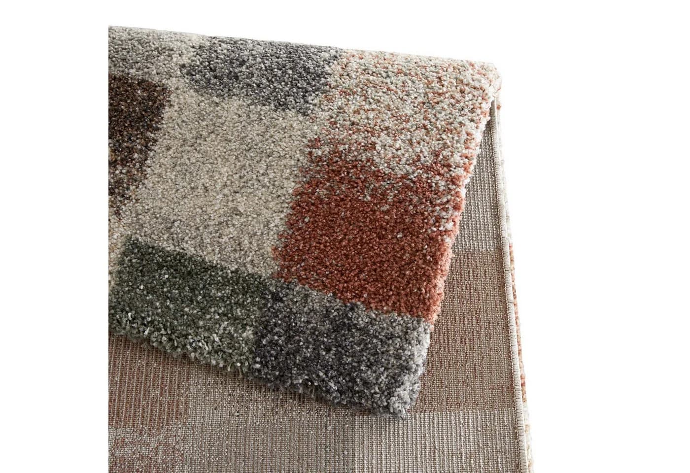 TaraCarpet Teppich Berber Karo Modern Braun Grün - Bild 4