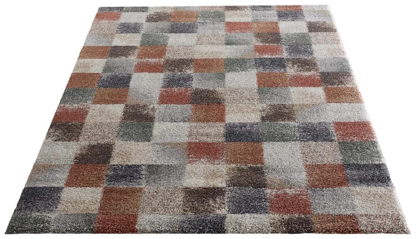 TaraCarpet Teppich Berber Karo Modern Braun Grün - Bild 5