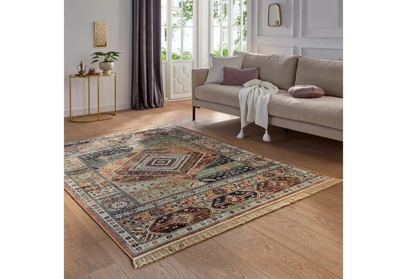 TaraCarpet Teppich Palazzo Royal Heriz Rot Viskose - Bild 2