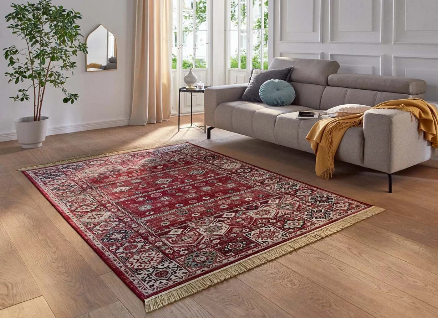 TaraCarpet Teppich Palazzo Royal Shal Allover Rot