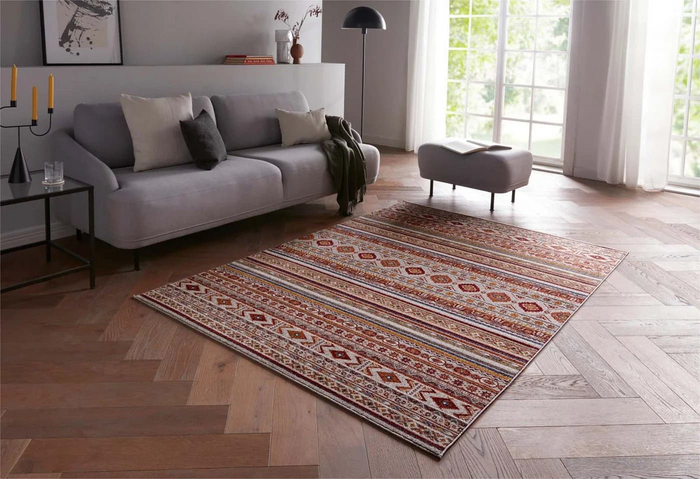 TaraCarpet Teppich Moderner Orientteppich Karatschi Bunt