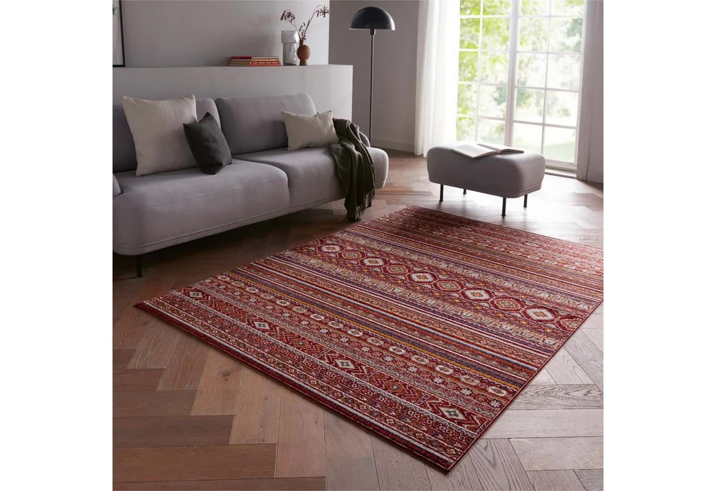 TaraCarpet Teppich Moderner Orientteppich Karatschi Rot - Bild 2
