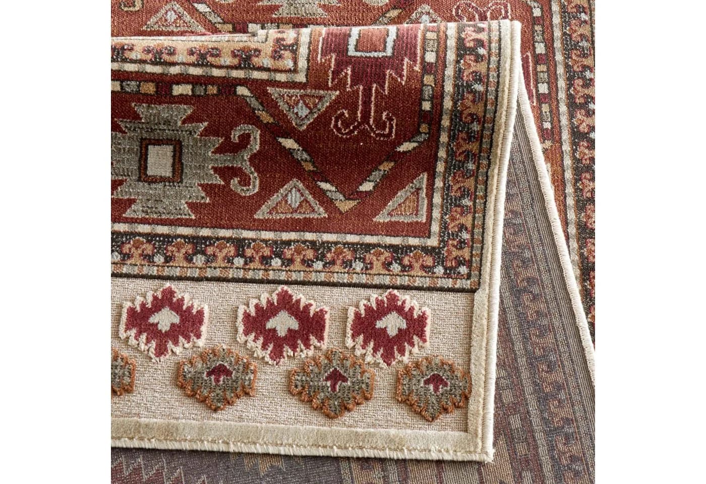 TaraCarpet Teppich Farah Kelim Moderner Orientteppich Creme Blau - Bild 5
