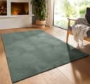 TaraCarpet Teppich Homestyle 390 Wellen Rund 80x80 cm Hellgrün Bild 2