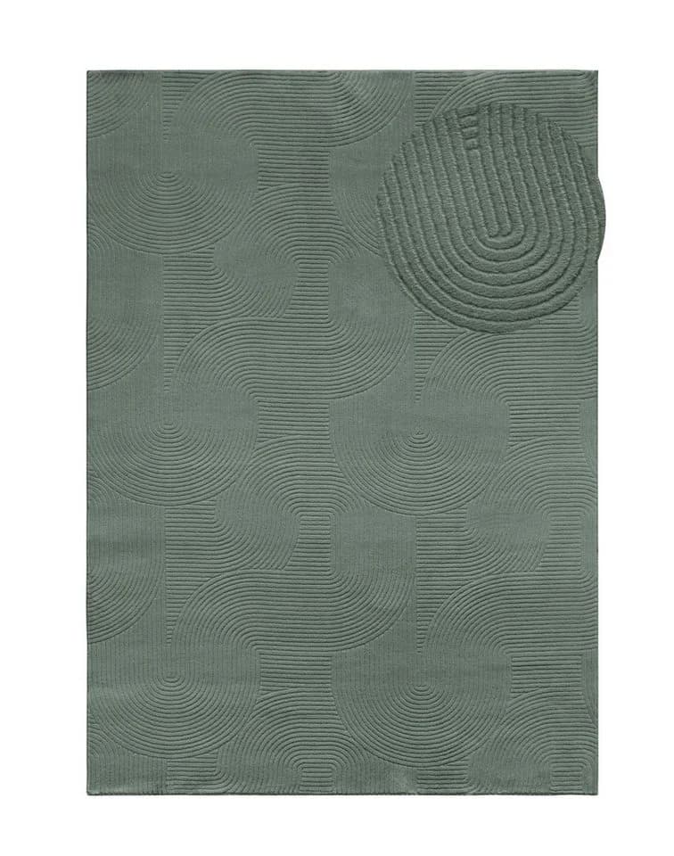 TaraCarpet Teppich Homestyle 390 Wellen Rund 80x80 cm Hellgrün - Bild 3