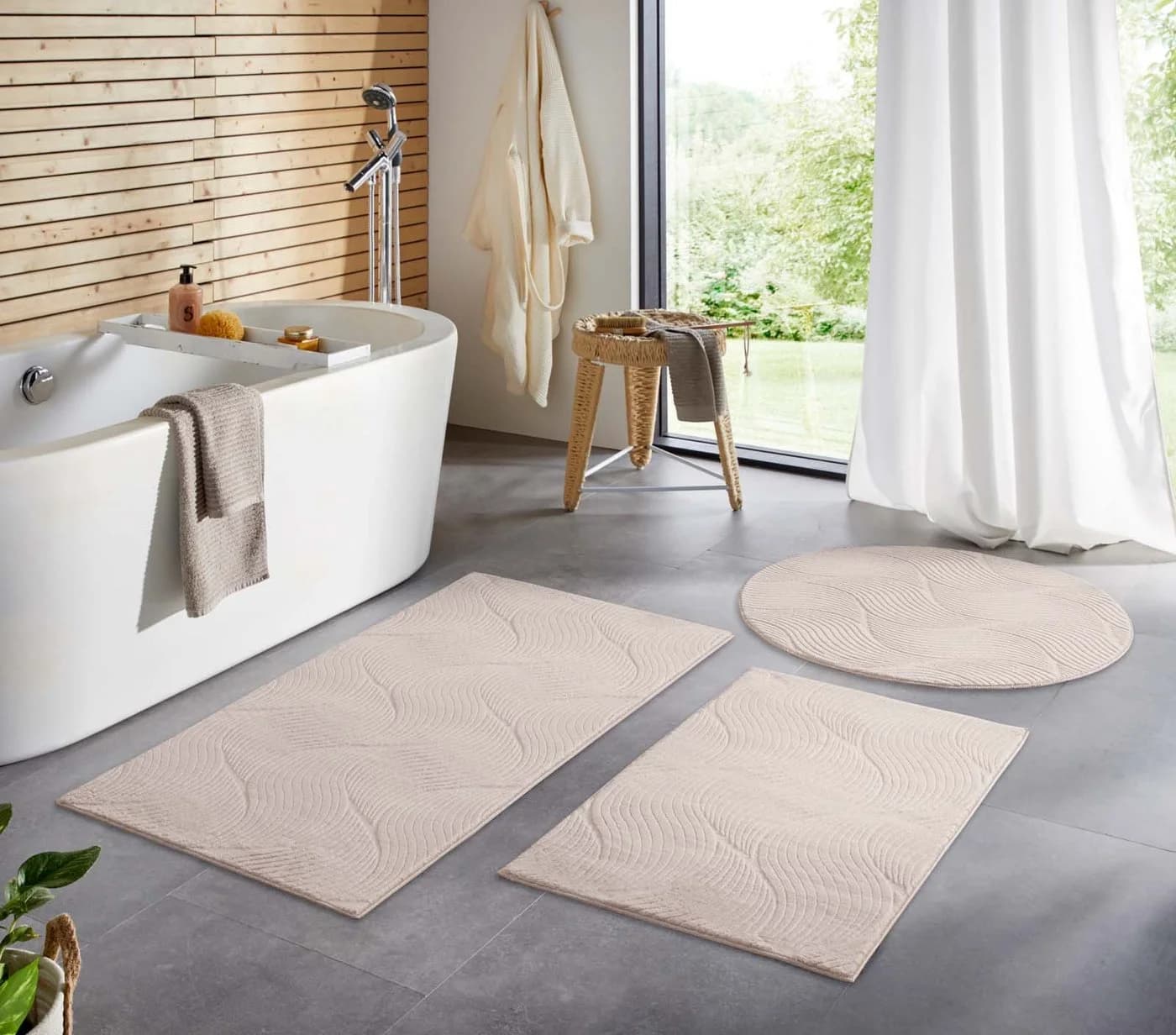TaraCarpet Homestyle Teppich Dünenmuster Beige