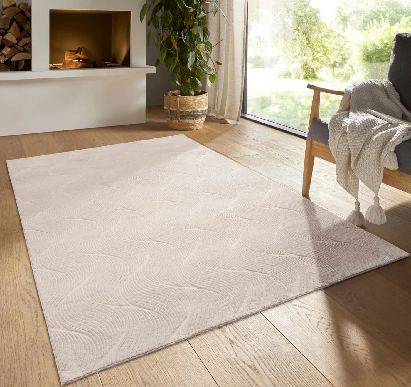 TaraCarpet Homestyle Teppich Dünenmuster Beige - Bild 2
