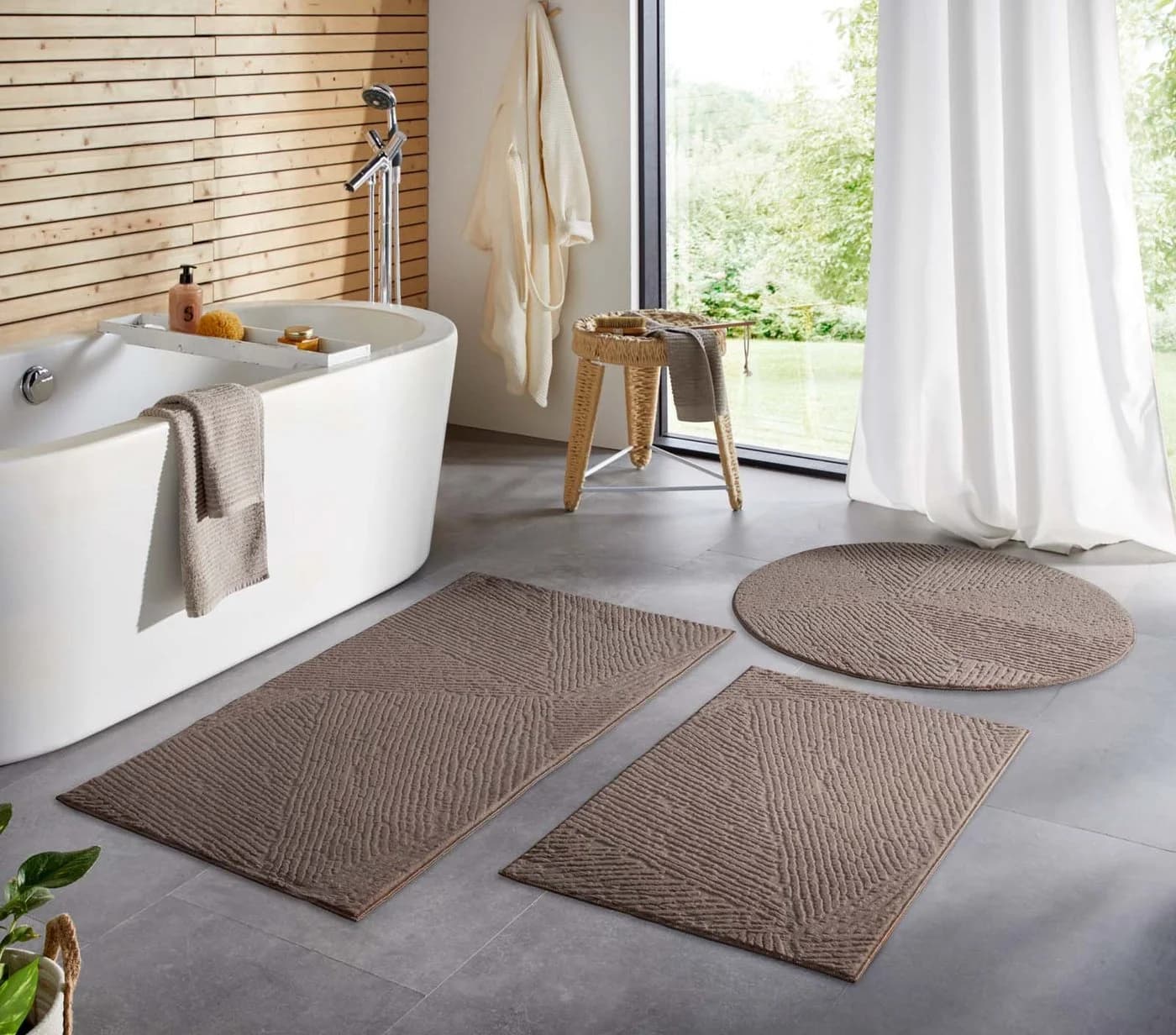 TaraCarpet Homestyle Teppich 50x80 cm Taupe