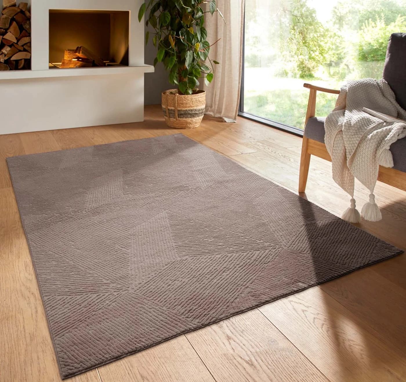 TaraCarpet Homestyle Teppich 50x80 cm Taupe - Bild 2