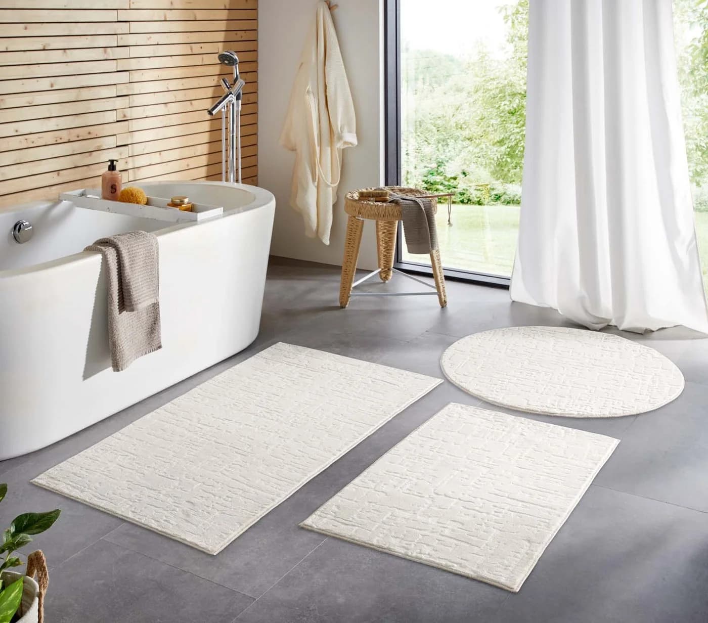 TaraCarpet Homestyle Vintage-Teppich Creme 50x80