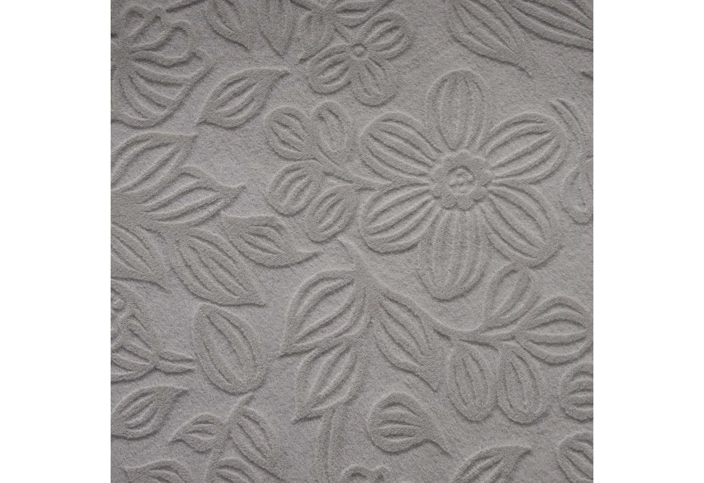 TaraCarpet Teppich Homestyle 375 Flora, Rechteckig, 10 mm Höhe, Blätteroptik Hoch-Tief Weich Waschbar Grau - Bild 5