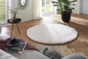 TaraCarpet Flokati-Teppich Flokati Eco Langflorteppich Shaggy Rund Creme Bild 1
