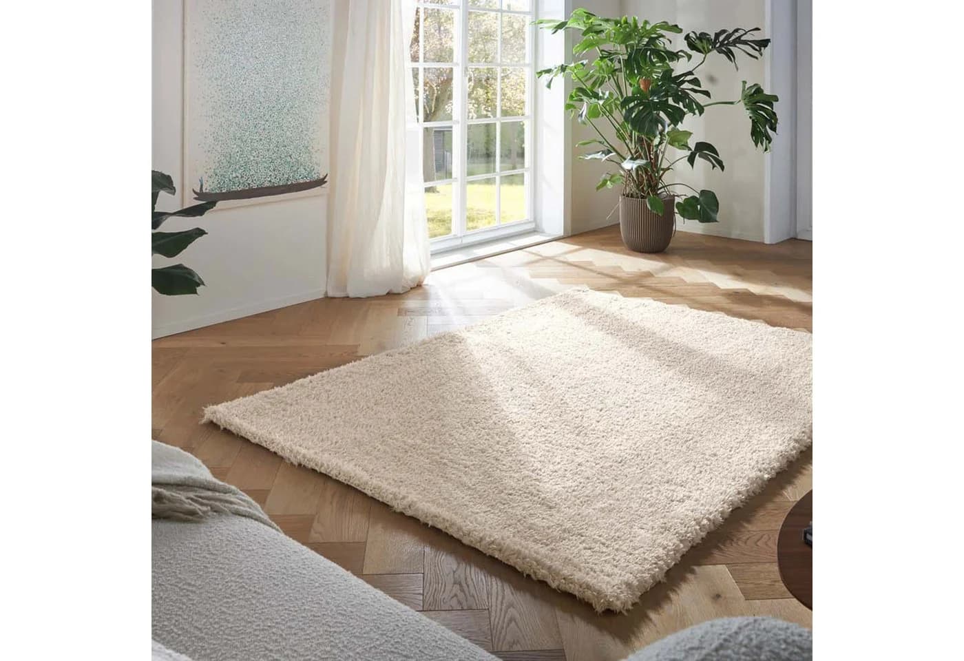 TaraCarpet Flokati-Teppich Eco Langflor Shaggy Beige - Bild 2