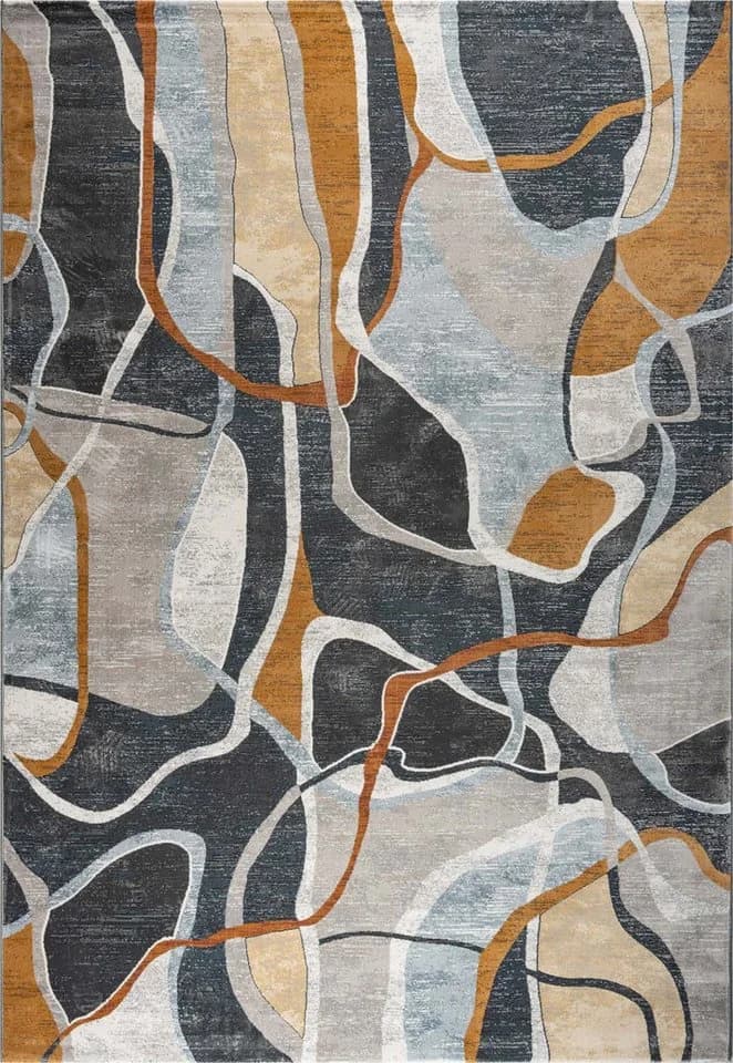 TaraCarpet Vintage Teppich Organic Grau 133x195 cm