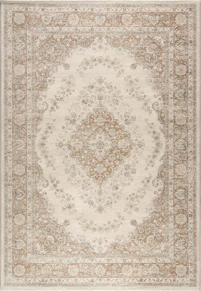TaraCarpet Ziegler Orientteppich Beige Vintage Medaillon