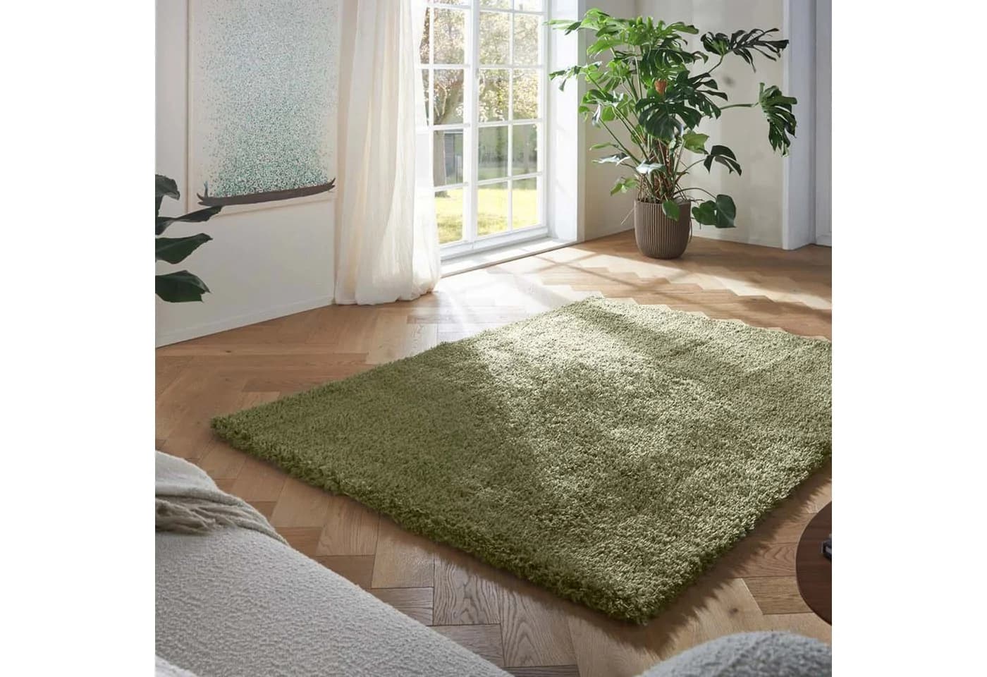 TaraCarpet Flokati-Teppich Eco Langflor Grün - Bild 2