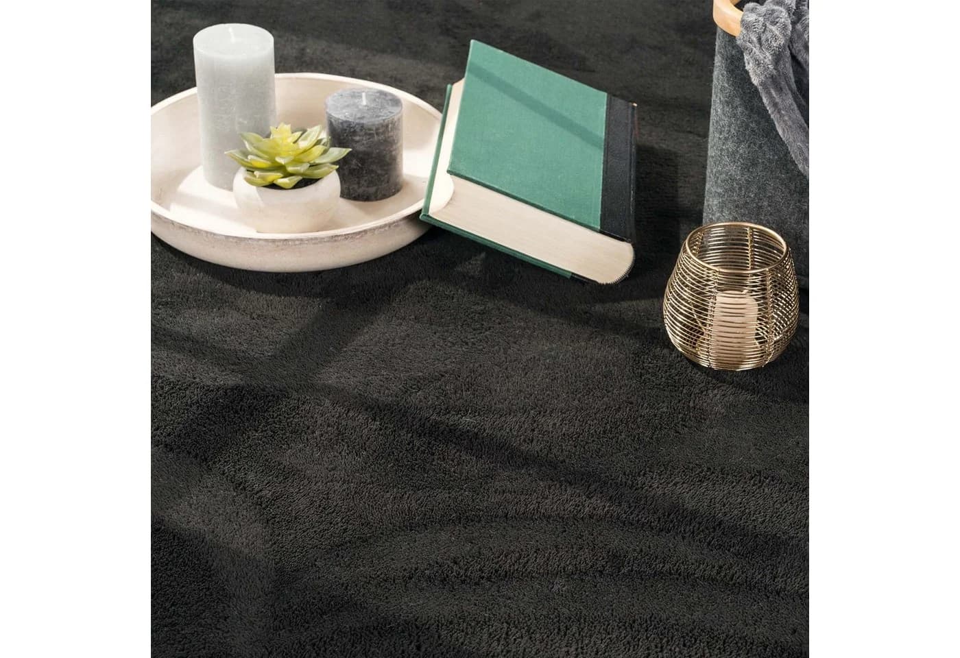 TaraCarpet Fiona Teppich Supersoft Kurzflorteppich Schwarz - Bild 3