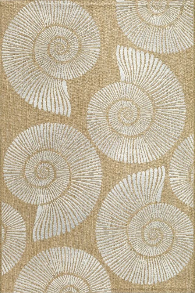 TaraCarpet Regina Maritim Teppich Beige Spiral-Design