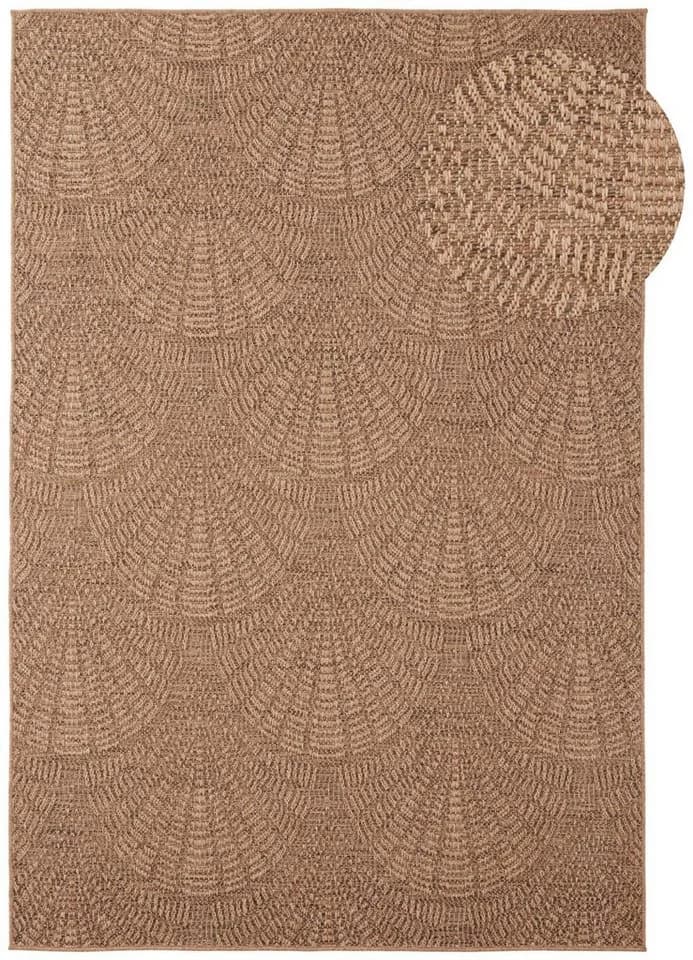 TaraCarpet Borneo Peacock Outdoor Teppich Beige Wetterfest