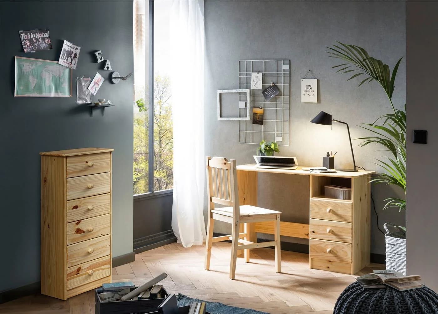 MÖBILIA Kommode Chur Massivholz Kiefer 6 Schubladen Natur - Bild 5