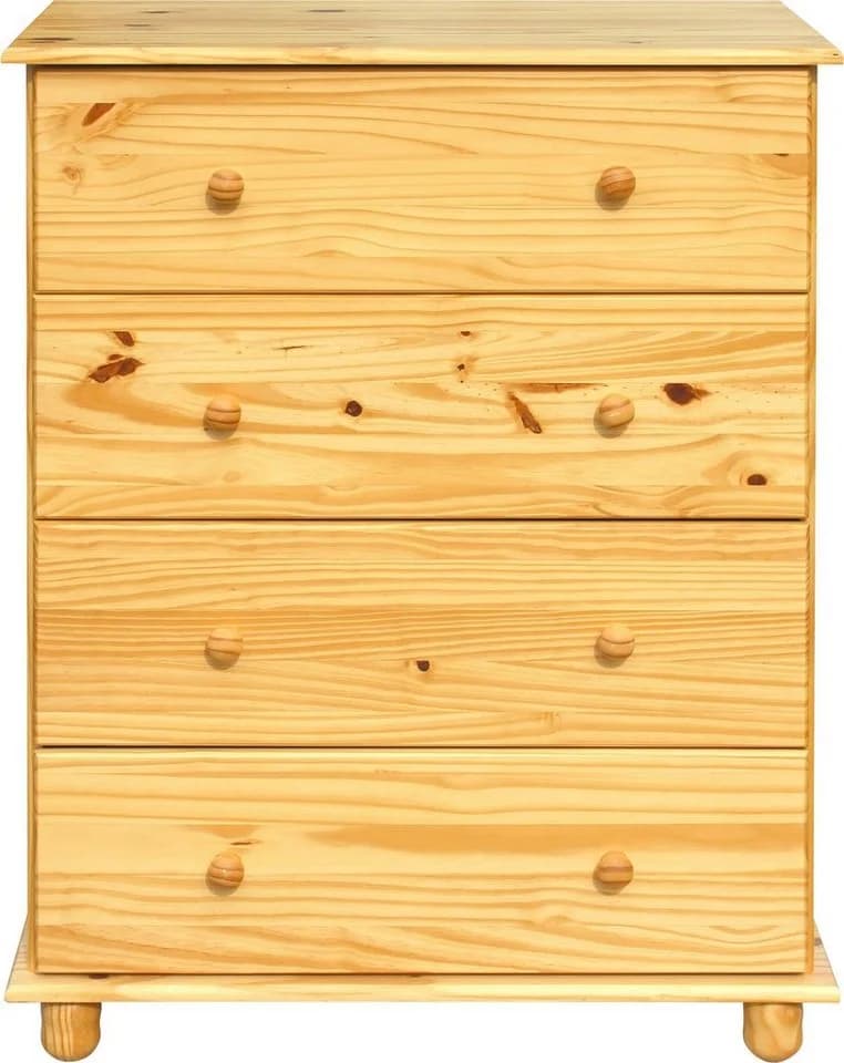 MÖBILIA Kommode Chur Massivholz Beige Natur