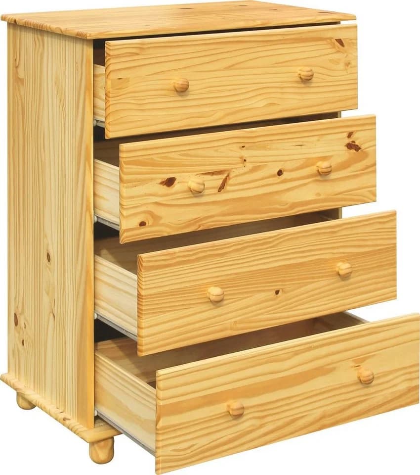 MÖBILIA Kommode Chur Massivholz Beige Natur - Bild 3