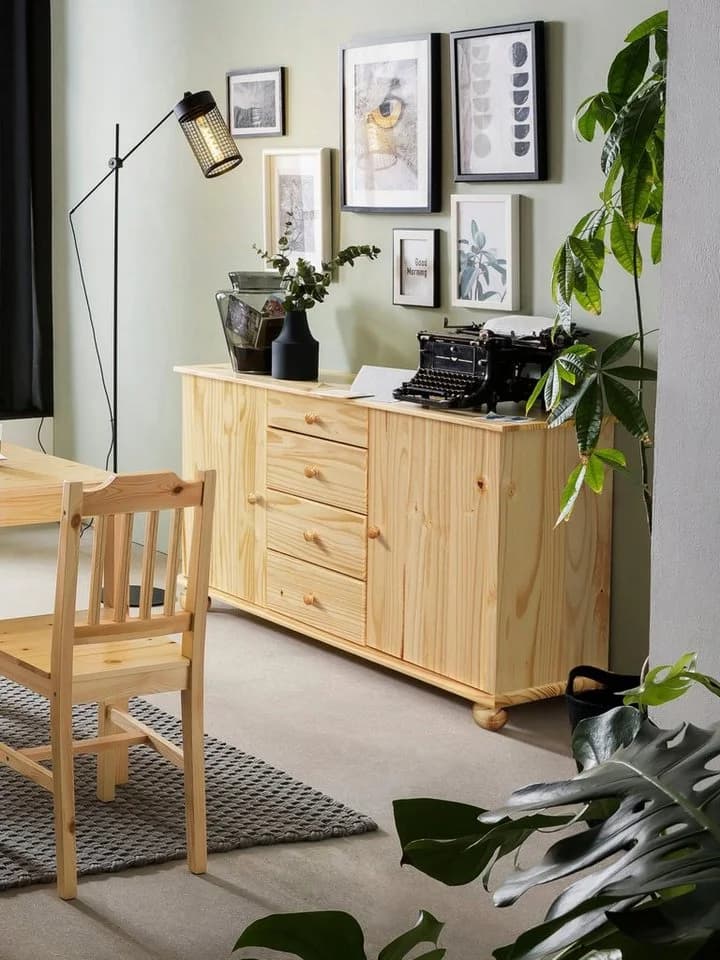 MÖBILIA Kommode Chur Massivholz Kiefer Beige Natur - Bild 5