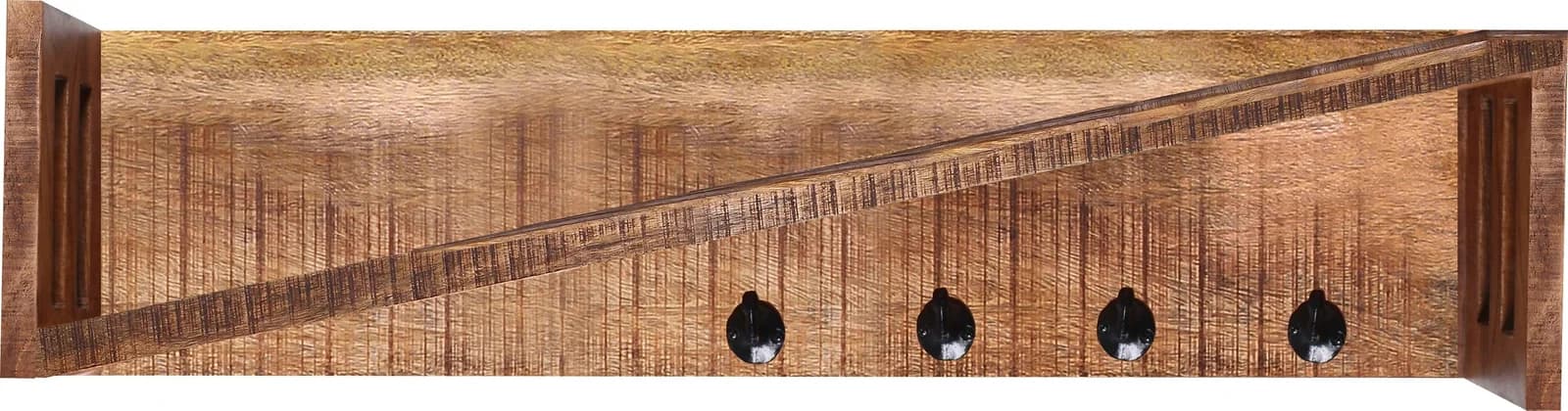 Möbilia Wandgarderobe Akazie 4 Haken