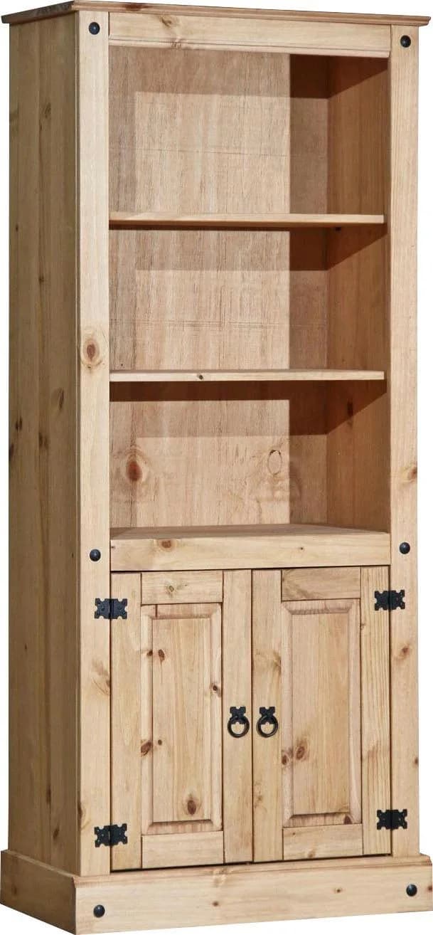 MÖBILIA Stauraumschrank Honig Massivholz Kiefer 2 Türen