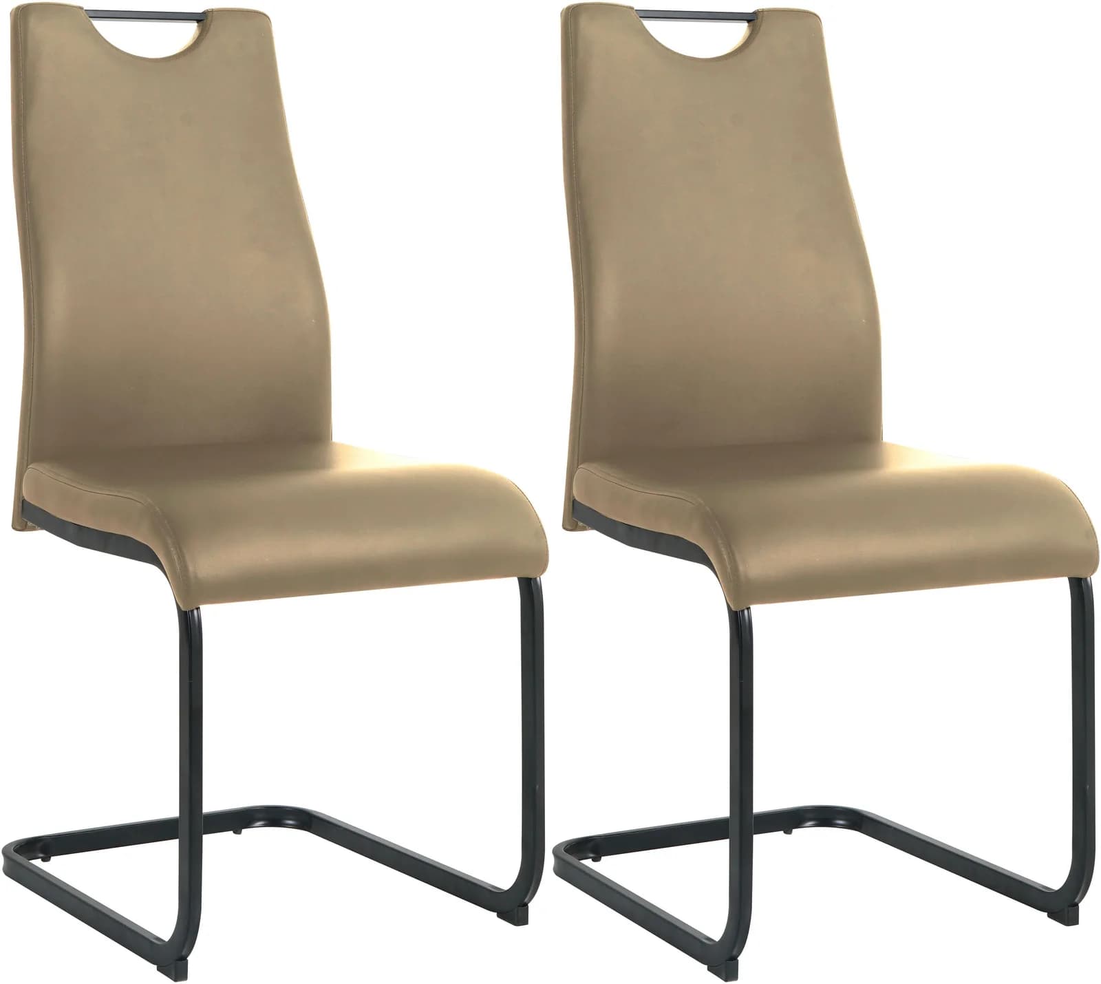Freischwinger INOSIGN 2er-Set, Kunstleder, Metallgestell, Wellenunterfederung