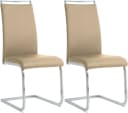 Freischwinger INOSIGN 2er-Set Braun/Silber Designer-Gestell Bild 2