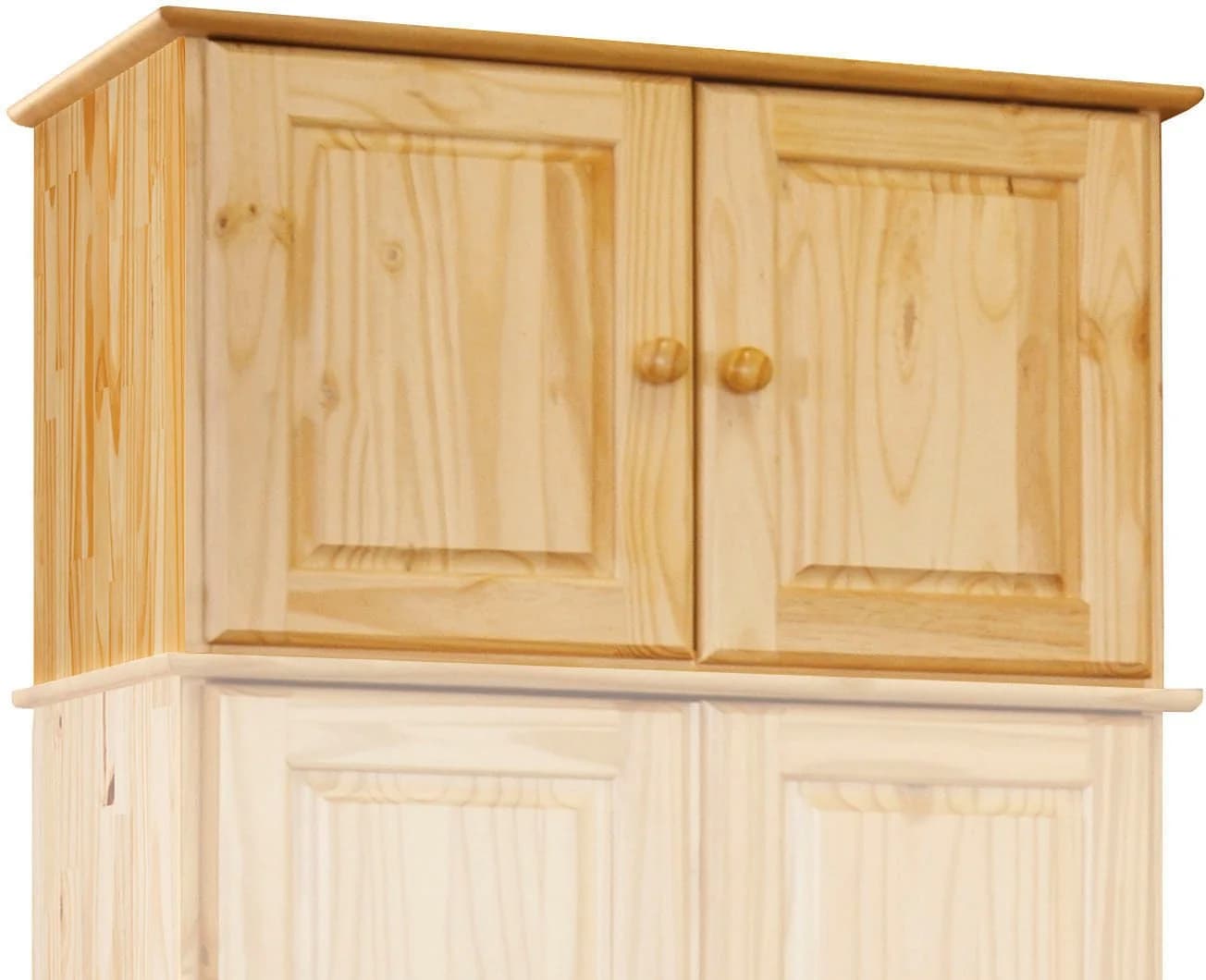 MÖBILIA Aufsatzschrank Landhausstil Beige Massivholz Kiefer