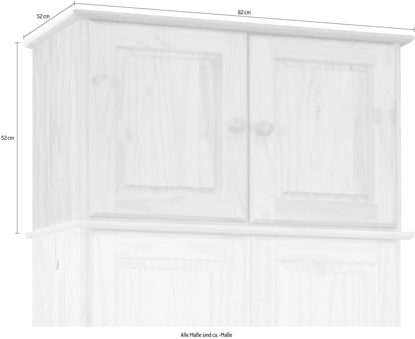 MÖBILIA Aufsatzschrank Landhausstil Beige Massivholz Kiefer - Bild 3