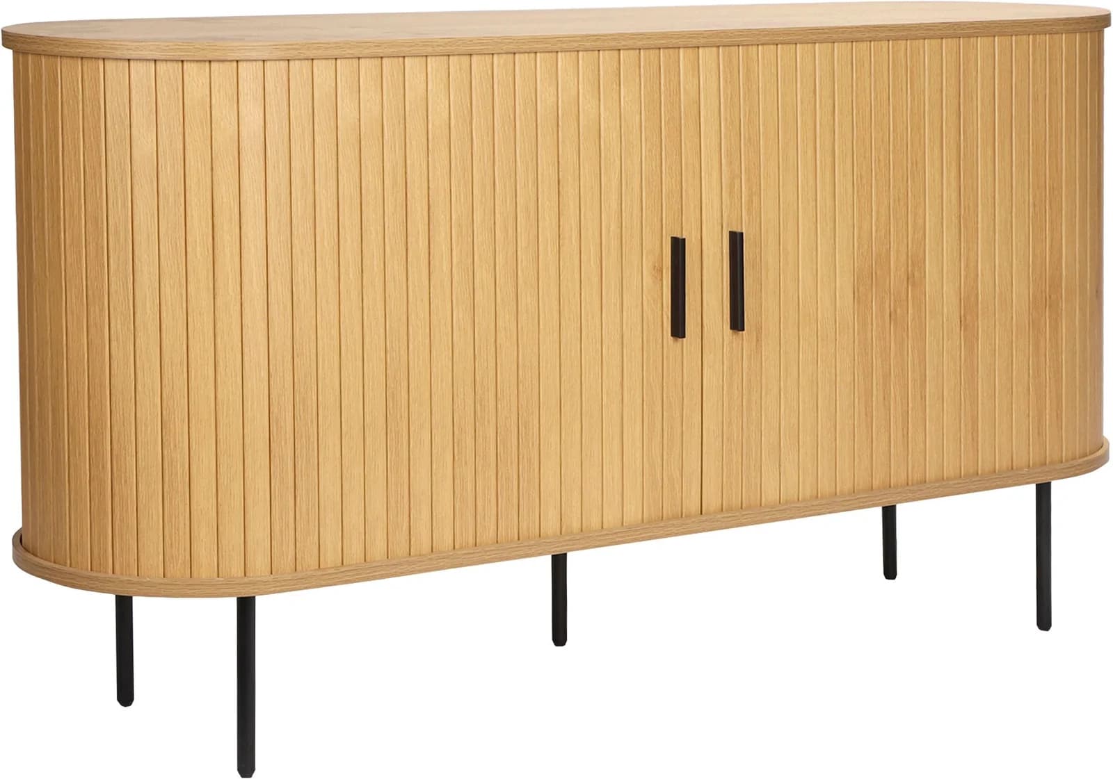 Home Affaire Sideboard Natur Schwarz Schiebetüren