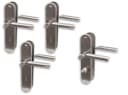 Alpertec Türbeschlag Renovierungsgarnitur für 3 Zimmertüren und 1 WC (Set, 4 St., Spar-Set), Edelstahl satiniert / poliert Bild 2