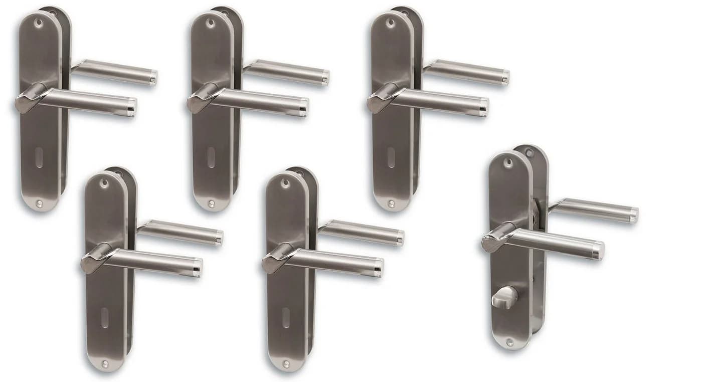 Alpertec Türbeschlag Renovierungsgarnitur II Edelstahl Silber 6-tlg. - Bild 2
