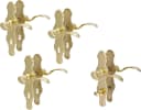 Alpertec Türbeschlag 4er Set Messing für 3 Zimmertüren und 1 Bad/WC-Tür Bild 2