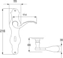 Alpertec Türbeschlag 4er Set Messing für 3 Zimmertüren und 1 Bad/WC-Tür Bild 3
