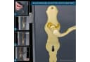 Alpertec Türbeschlag 4er Set Messing für 3 Zimmertüren und 1 Bad/WC-Tür Bild 4