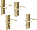 Alpertec Türbeschlag 4er Set Messing für Zimmertüren und Bad/WC-Tür Bild 2