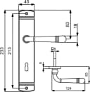 Alpertec Türbeschlag 4er Set Messing für Zimmertüren und Bad/WC-Tür Bild 3