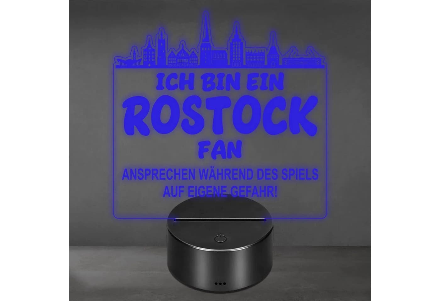 Lieblingsmensch LED Nachtlicht FC Hansa Rostock RGB mit Fernbedienung - Bild 2