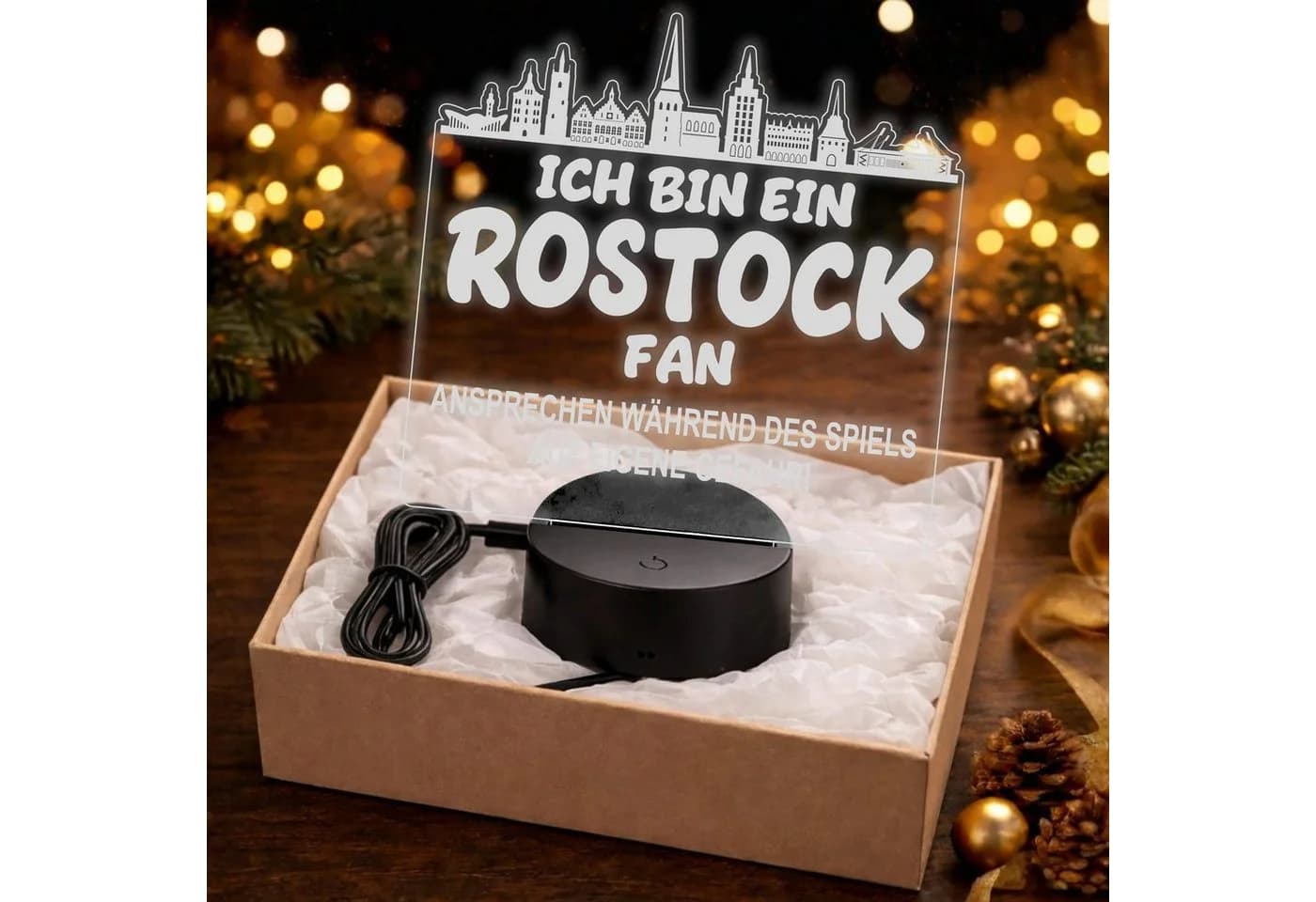 Lieblingsmensch LED Nachtlicht FC Hansa Rostock RGB mit Fernbedienung - Bild 4