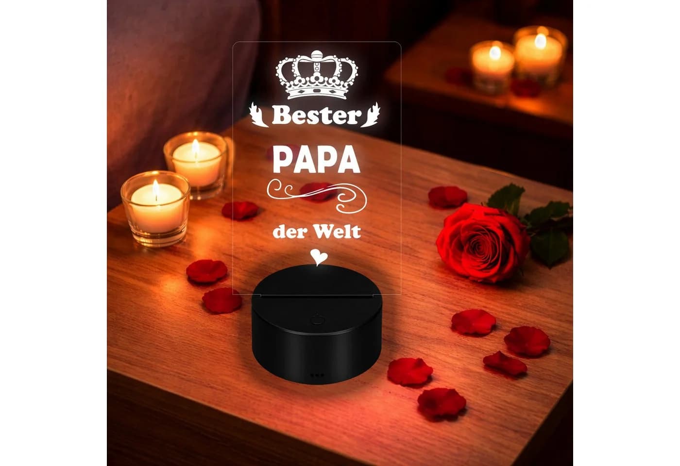 Lieblingsmensch LED Nachtlicht Acryl mit Gravur & Fernbedienung - Bild 3